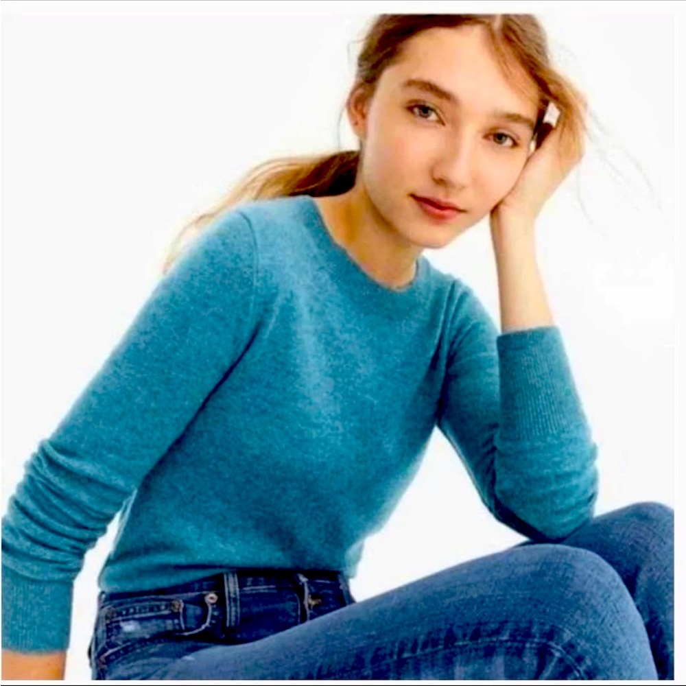 Tahari 100% Cashmere Teal Sweater M